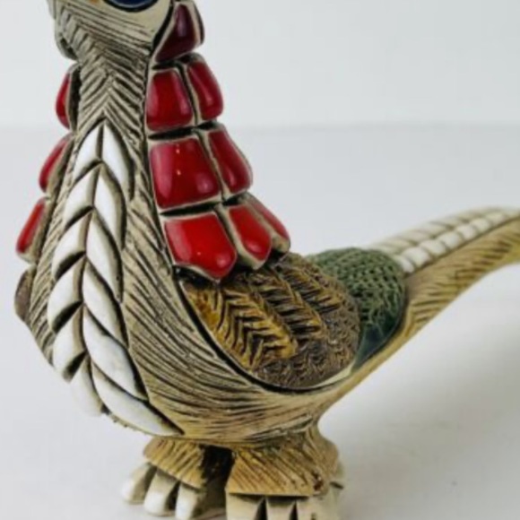 Artisania Riconada Animal Series Pheasant Ceramic Figurine, Uruguay, handcarved - Picture 8 of 9